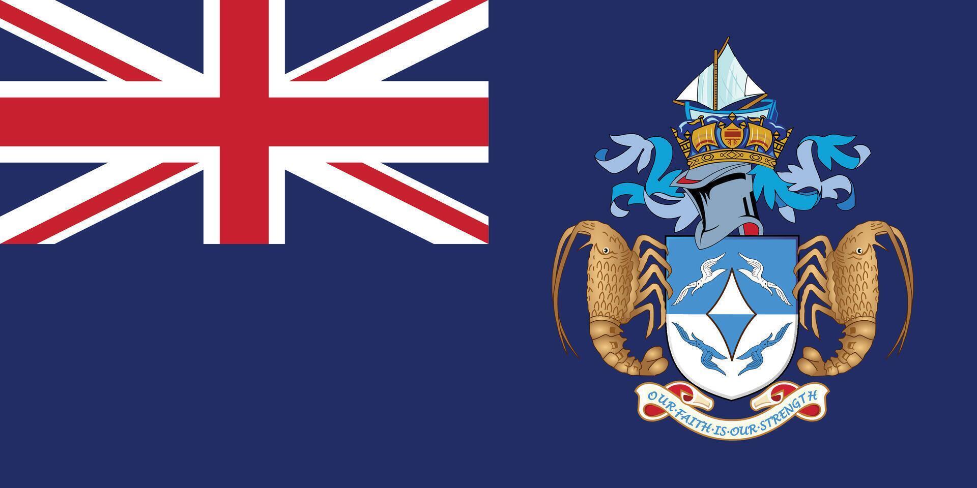 vlag van tristan da cunha vector