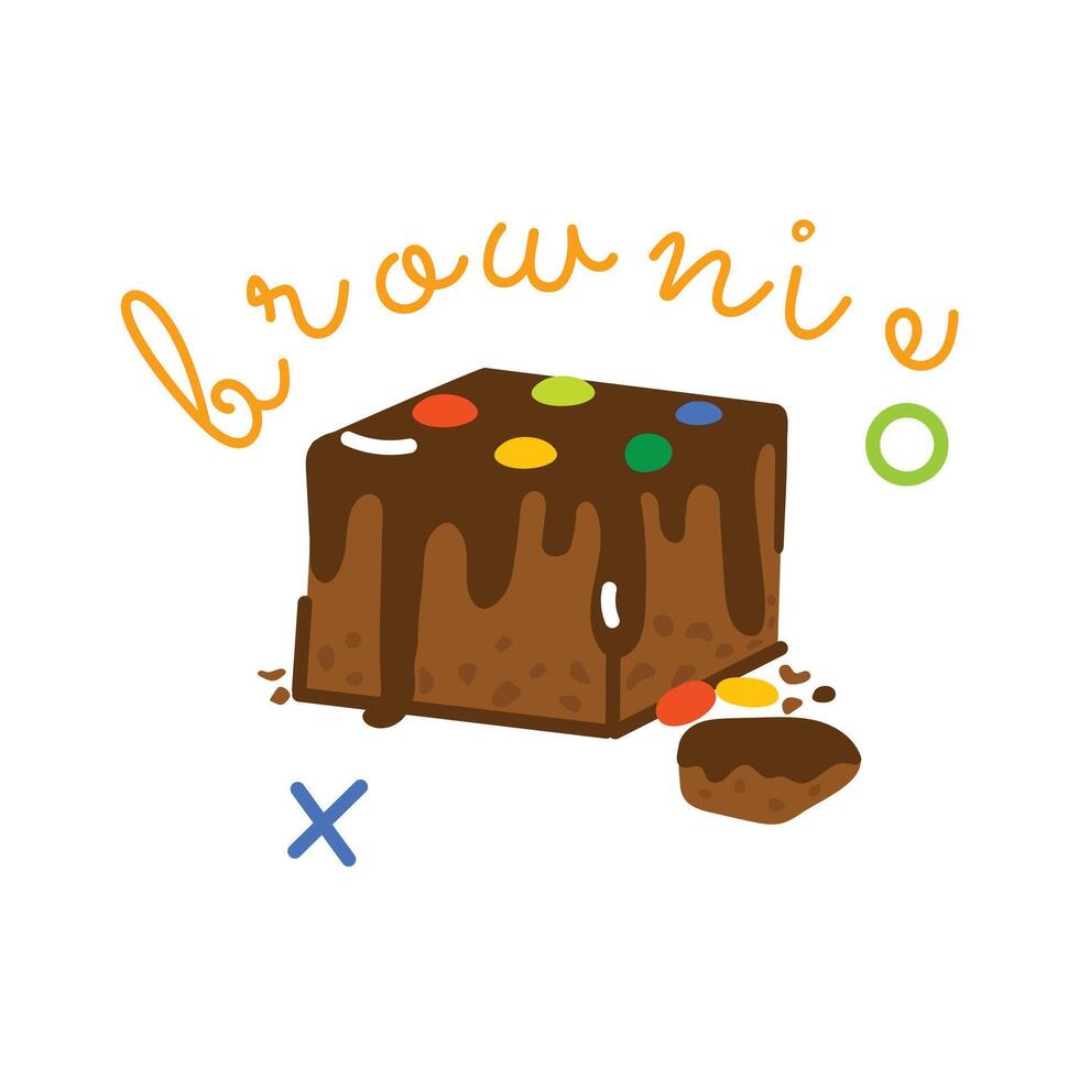 modieus chocola brownie vector