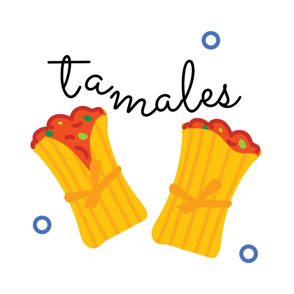 modieus Tamales concepten vector