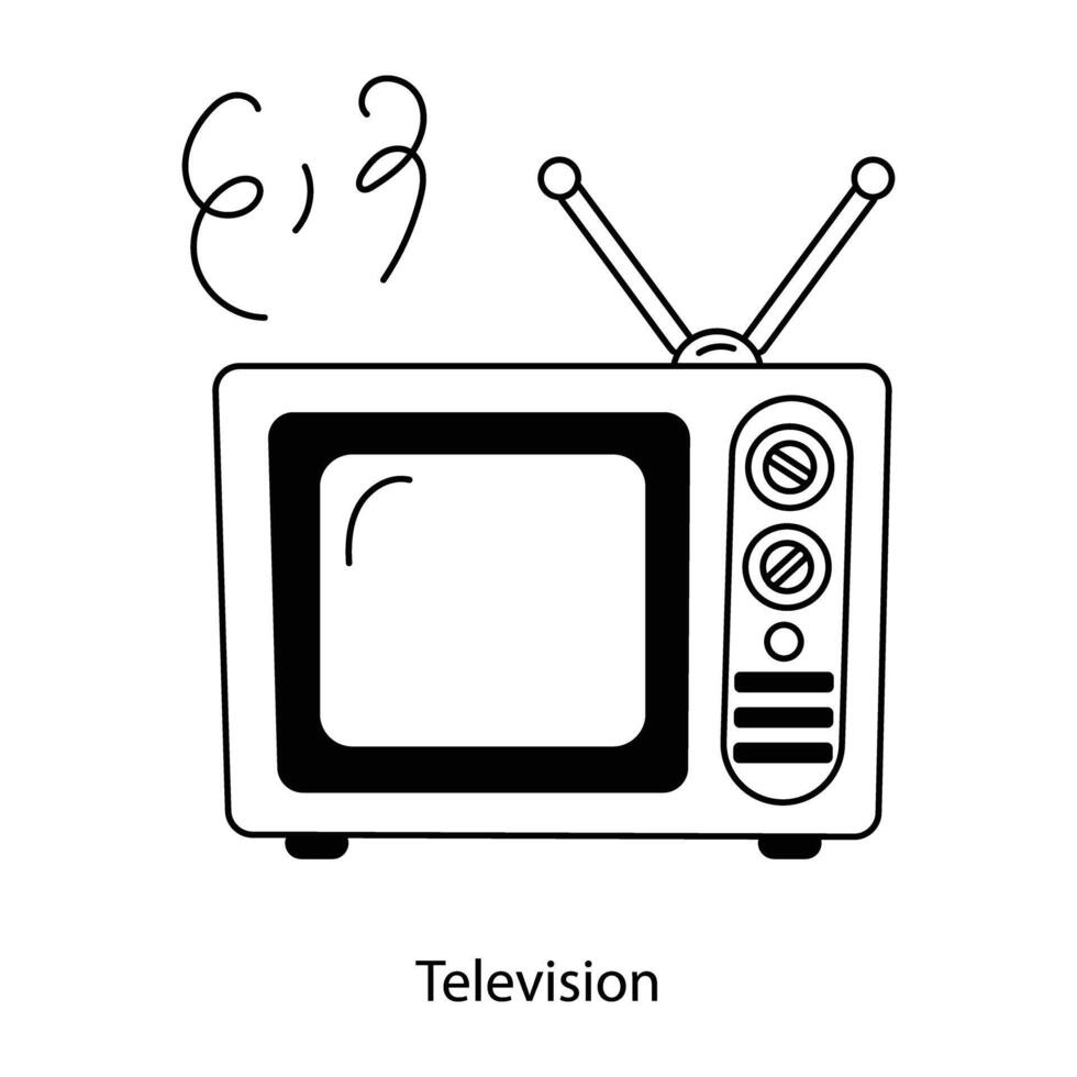 trendy televisieconcepten vector