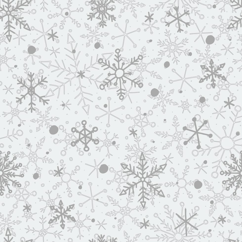 naadloos patroon met sneeuwvlokken. eindeloze vector sneeuwval. winter 2022. winter vectorillustratie.
