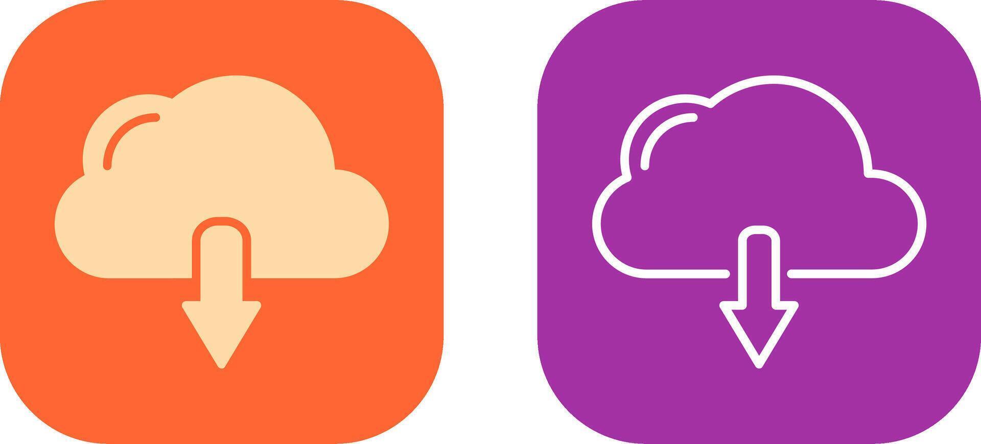 wolk downloaden icoon ontwerp vector