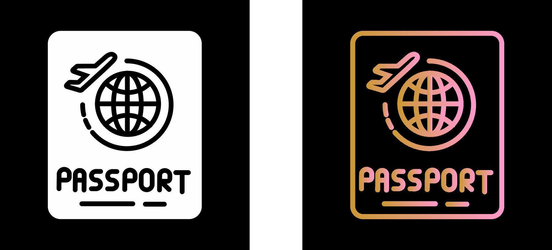 paspoort pictogram ontwerp vector