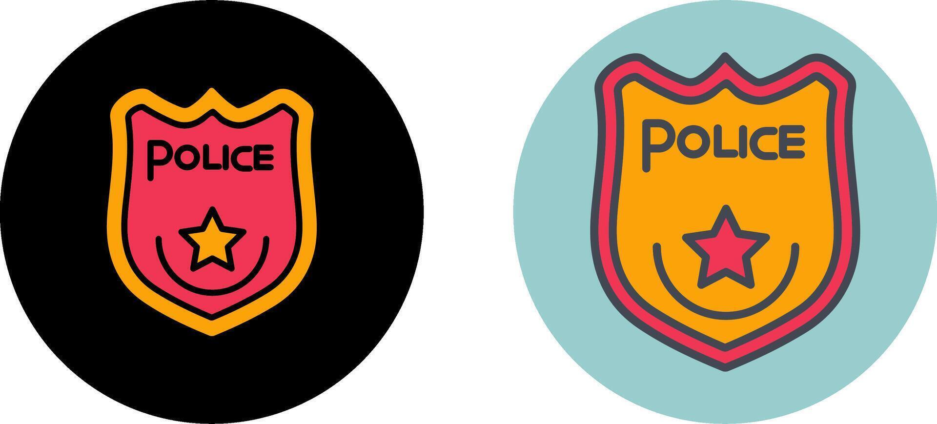 Politie insigne icoon ontwerp vector