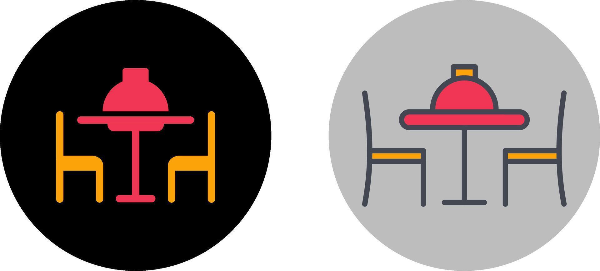avondeten tafel ii icoon ontwerp vector