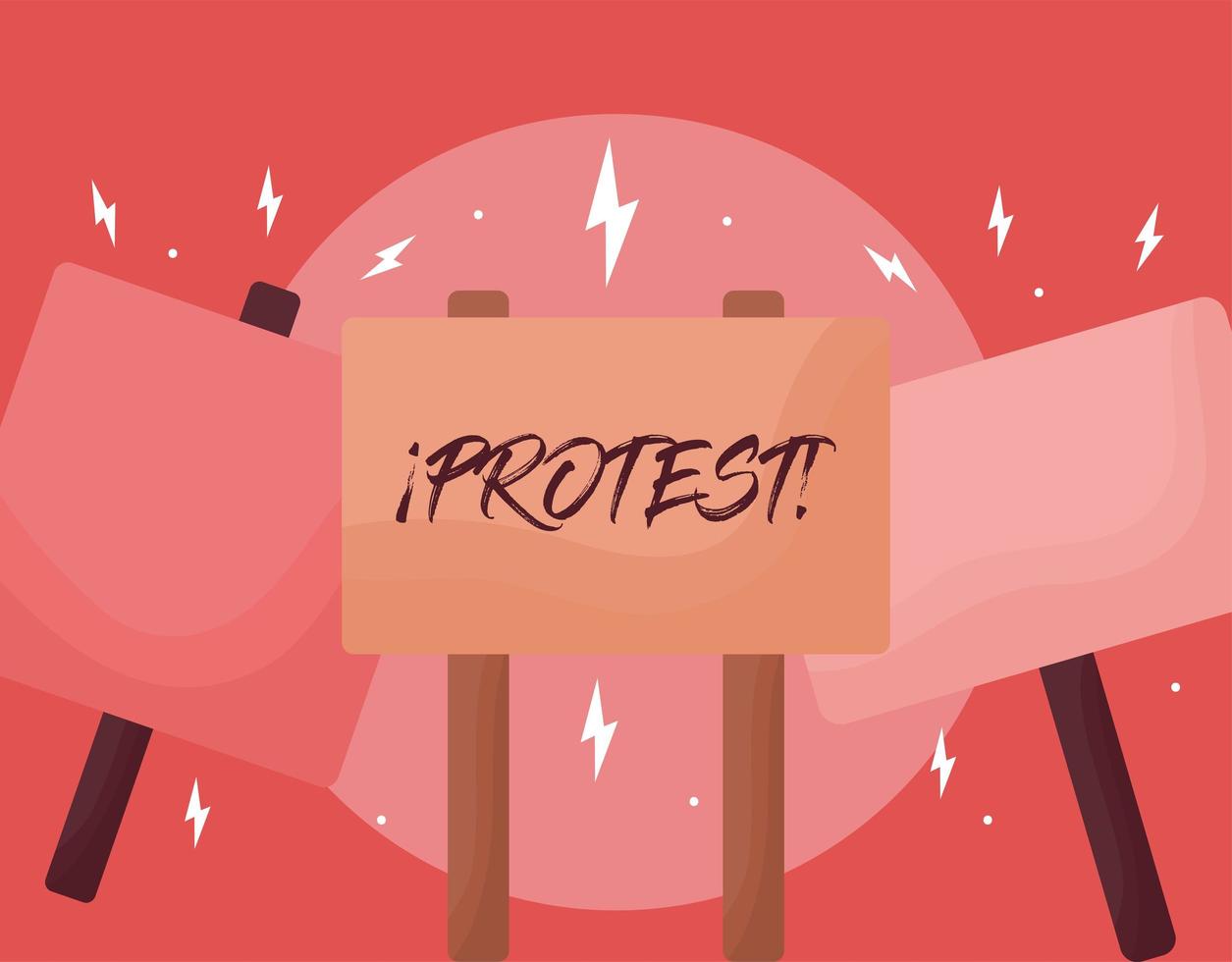 mooie protestposter vector