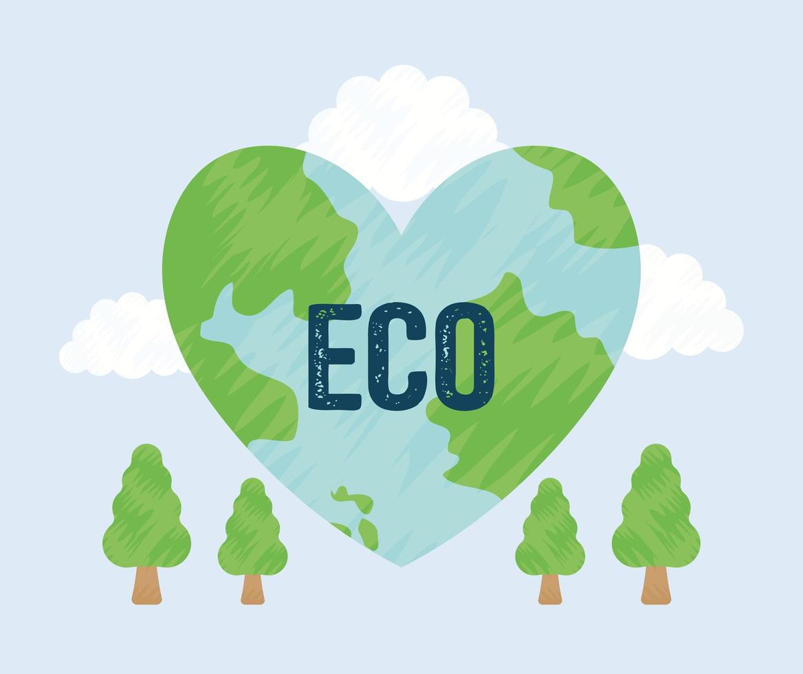 mooie eco-poster vector