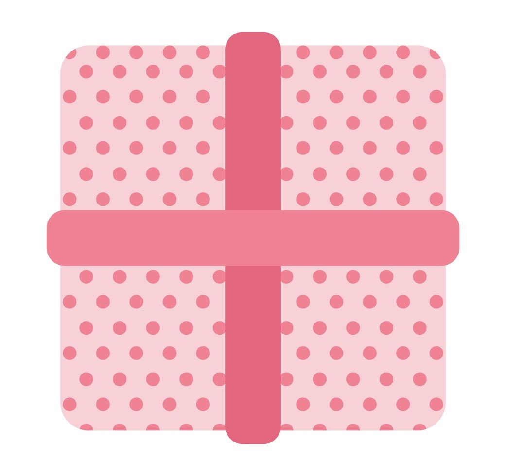 roze geschenkdoos ontwerp vector