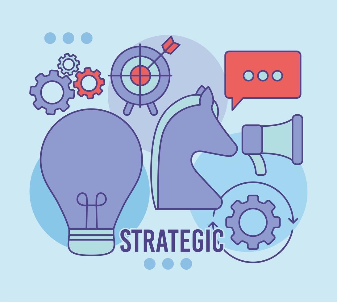 mooie strategische poster vector