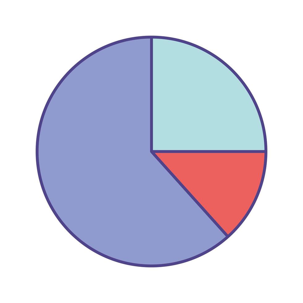 cirkeldiagram pictogram vector