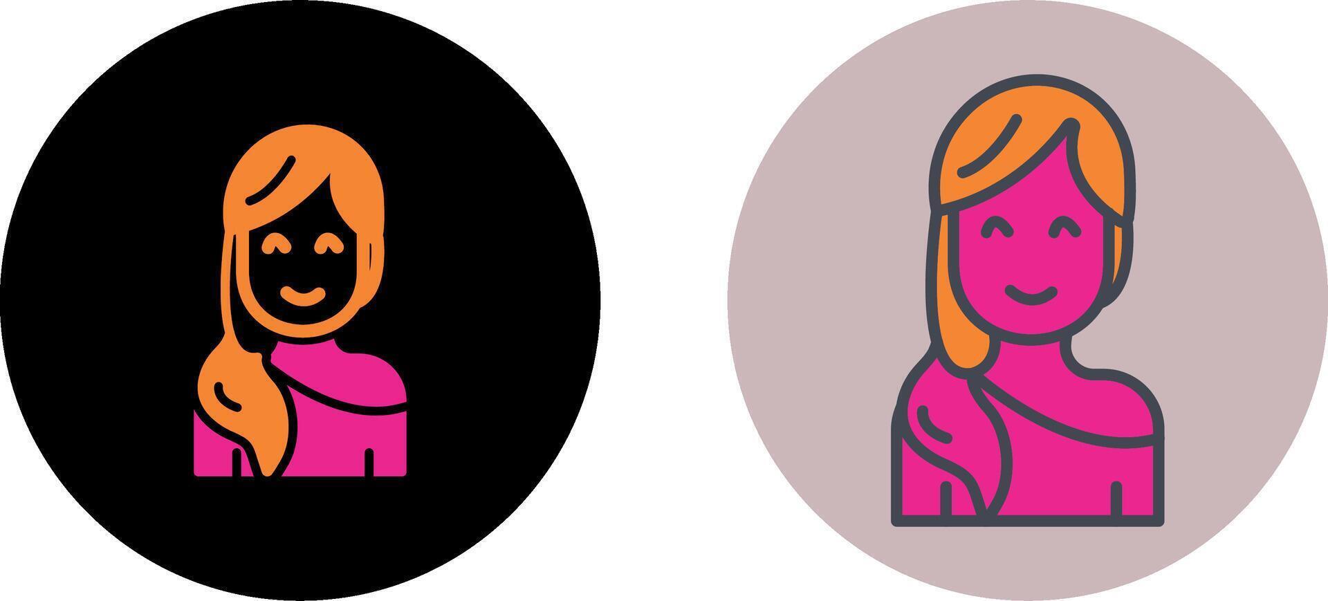 vrouw pictogram ontwerp vector