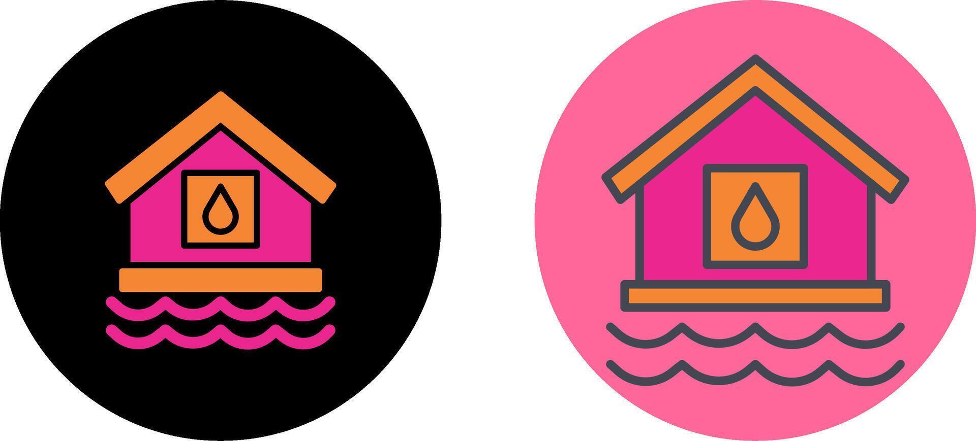 water huis icoon ontwerp vector