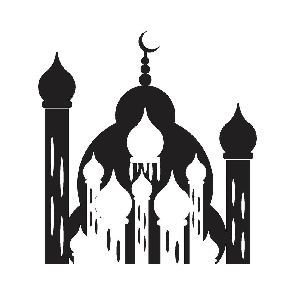 islamitisch logo, moskee vector