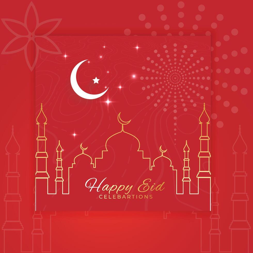 eid mubarak postontwerp vector