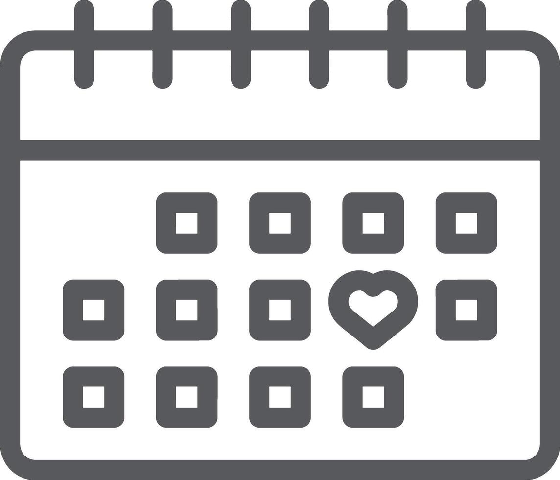 kalender icoon symbool beeld voor schema of afspraak vector