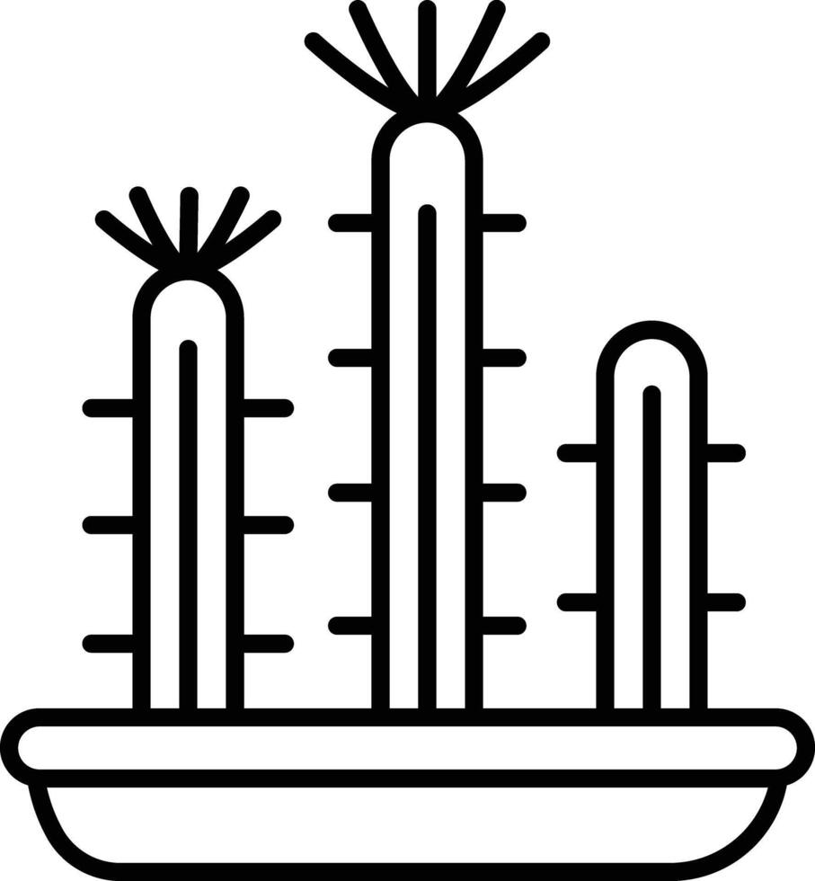 cactus fabriek schets illustratie vector