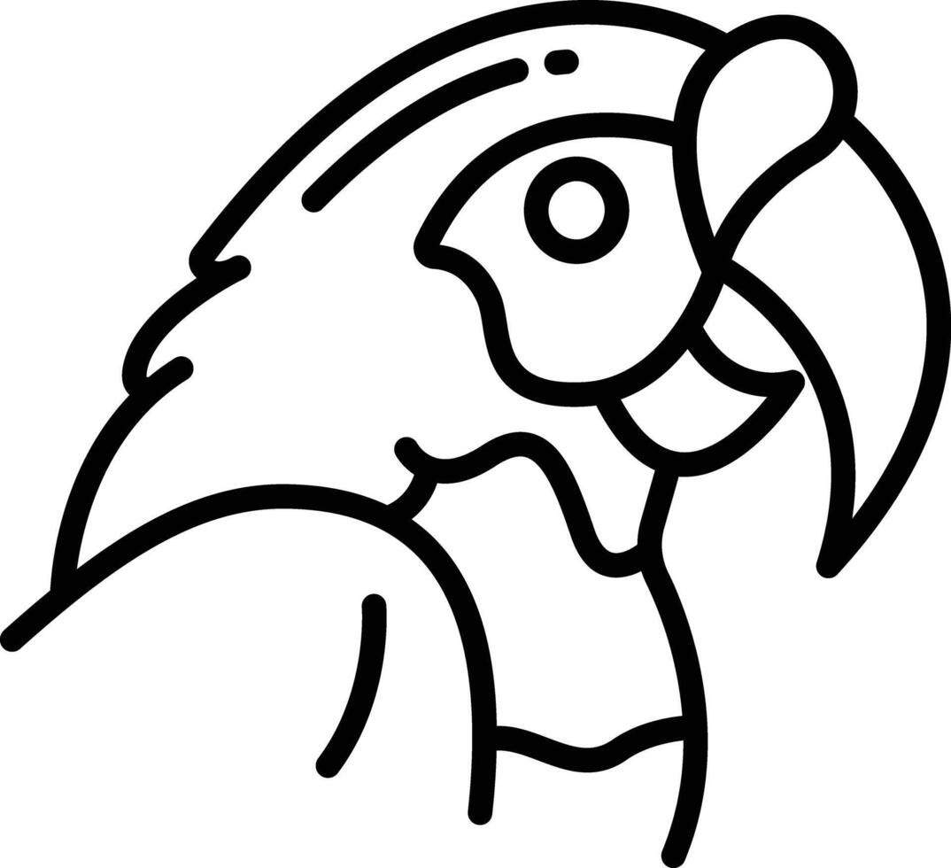 papegaai schets illustratie vector