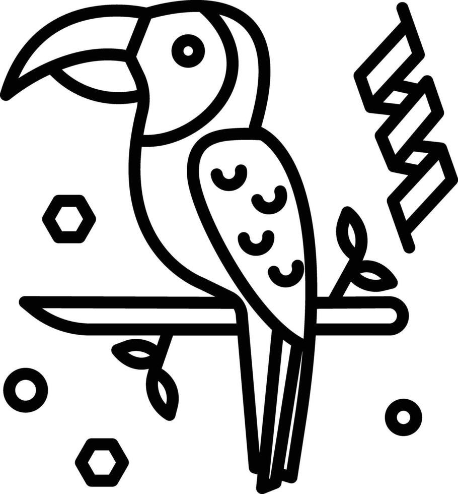 papegaai vogel schets illustratie vector