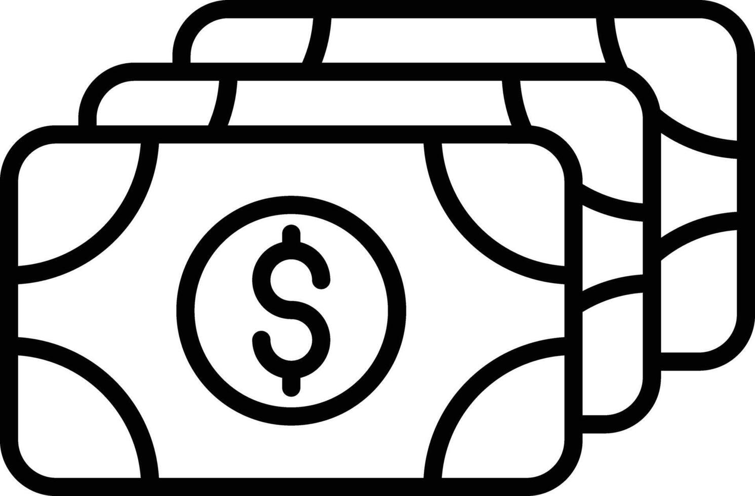 dollar contant geld schets illustratie vector