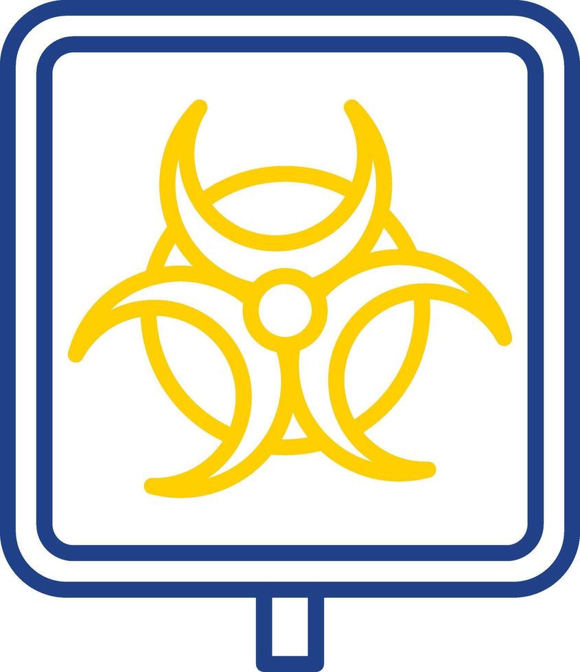 biohazard lijn twee kleuren icoon vector