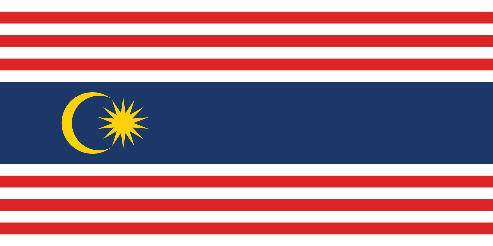 vlag van Kuala lumpur stad, Maleisië vector