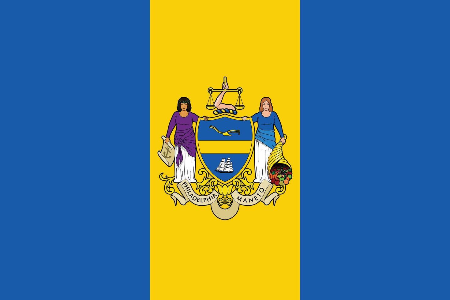 vlag van Philadelphia staat, verenigd staten vector