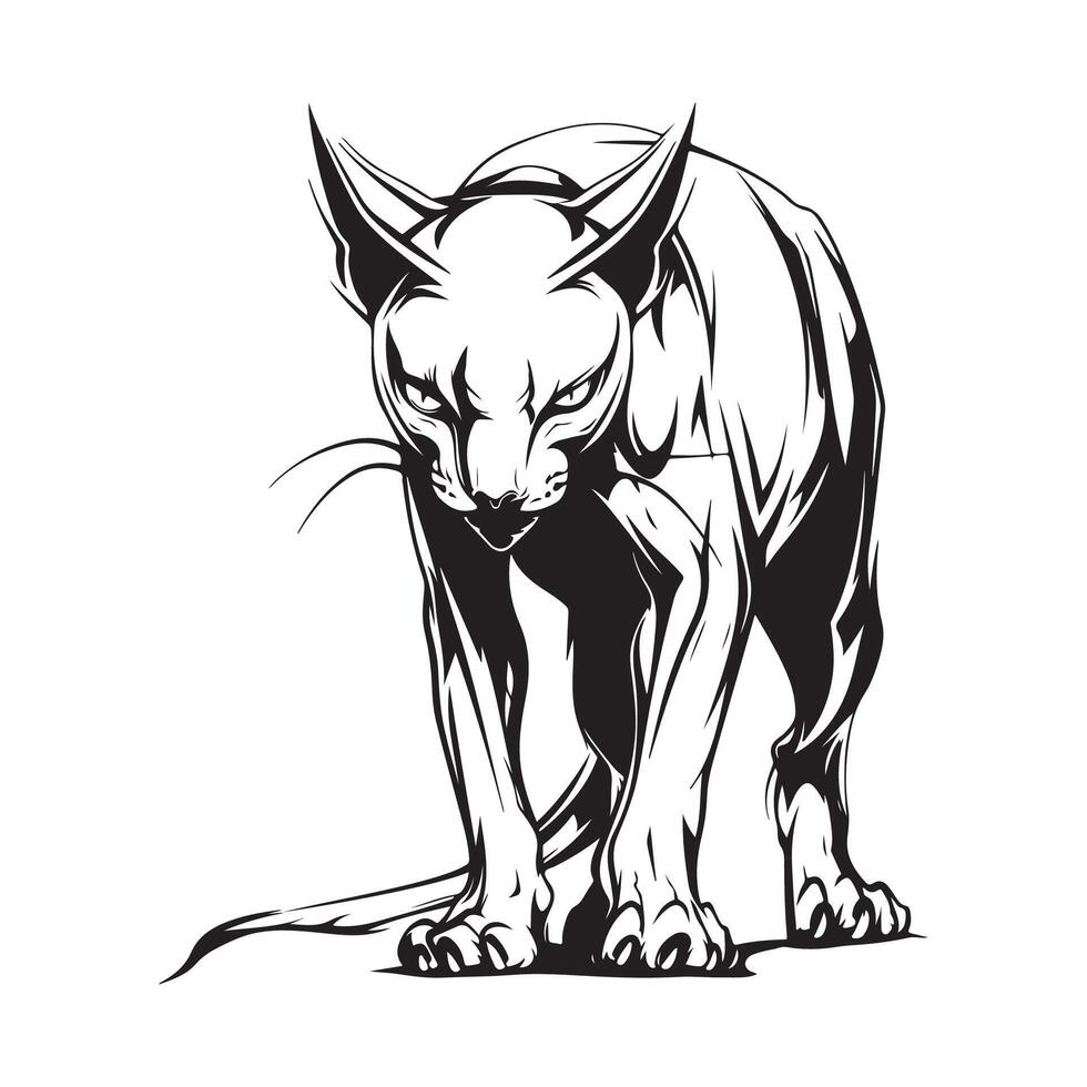 sfinx kat ontwerp, kunst, pictogrammen, en grafiek vector