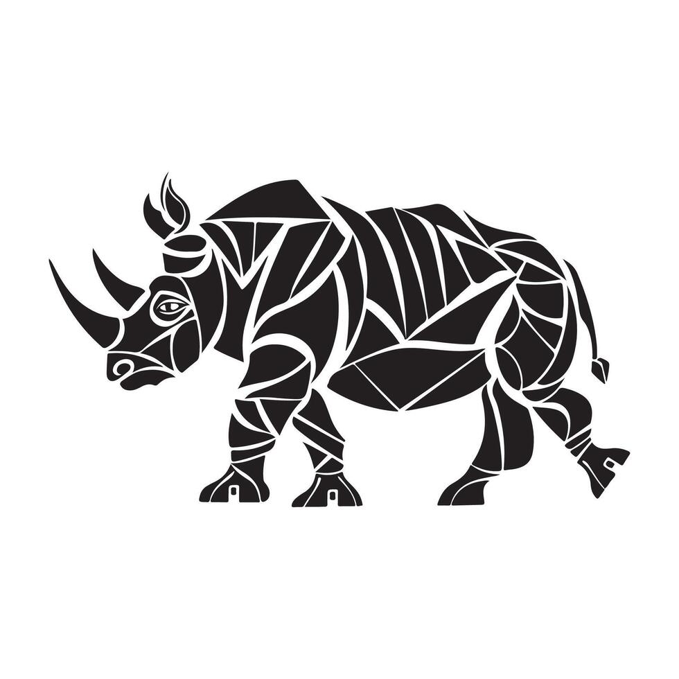 neushoorn illustratie, ontwerp, kunst, pictogrammen, en grafiek vector