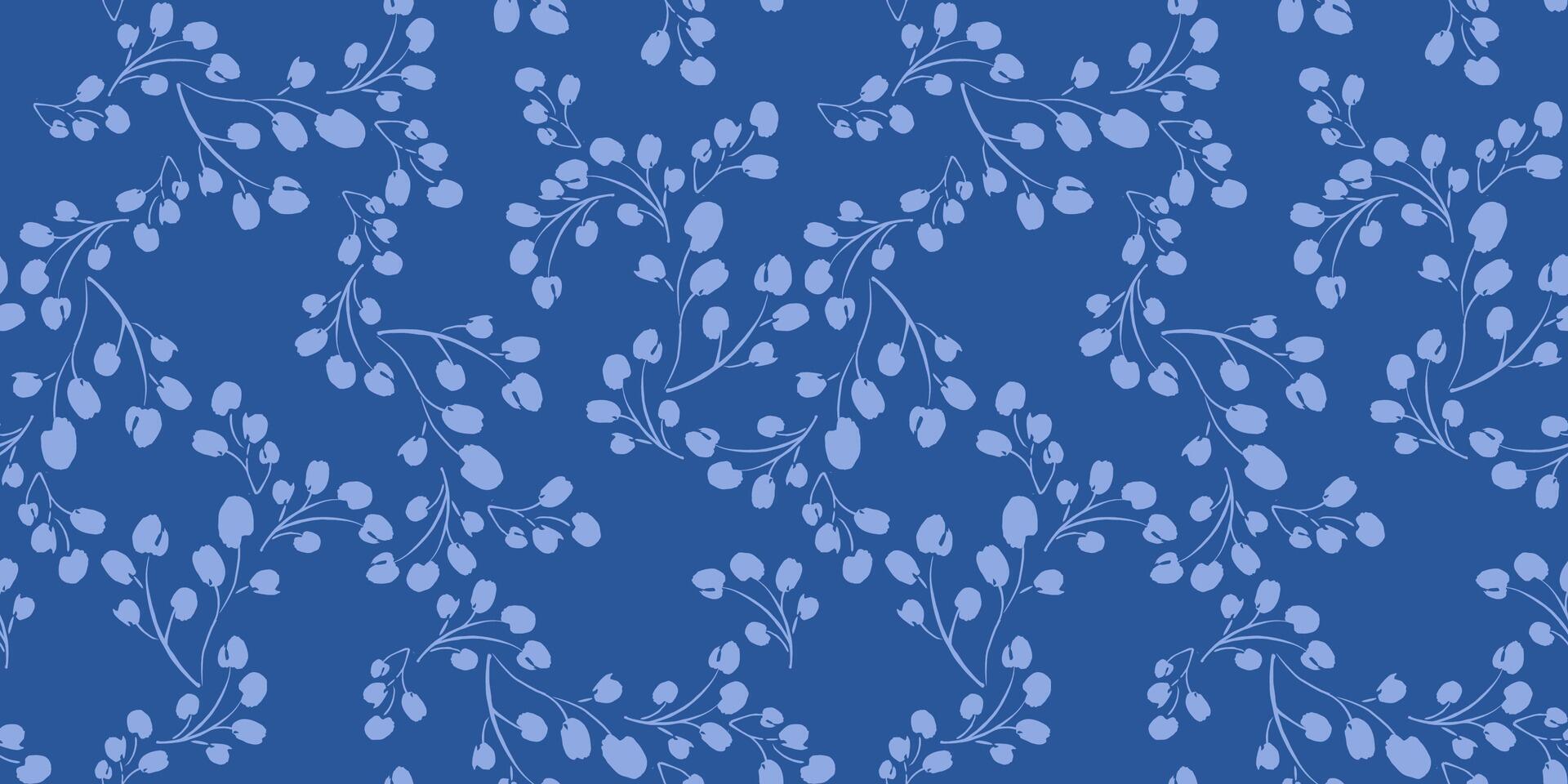 blauw bloemen naadloos patroon. ontwerp voor papier, omslag, kleding stof, interieur decor en andere toepassingen vector