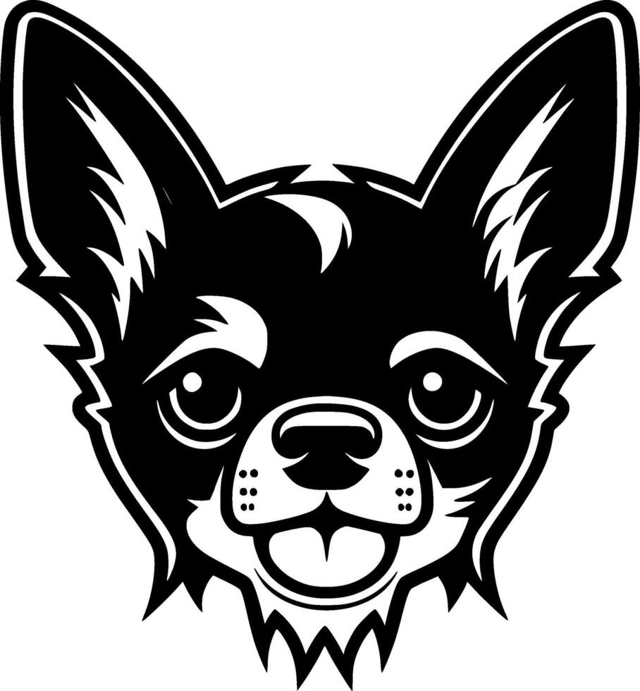 chihuahua, zwart en wit illustratie vector