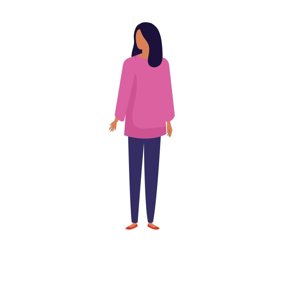 mooie vrouw avatar karakter pictogram vector