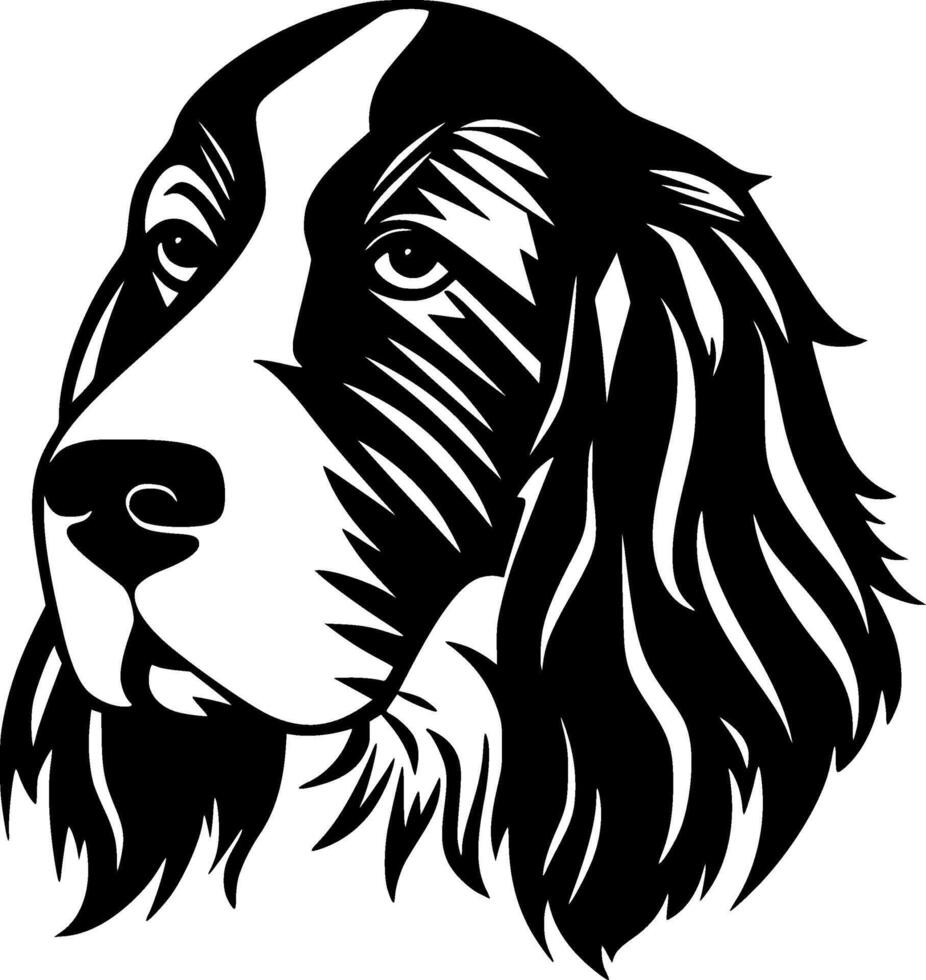 hond - zwart en wit geïsoleerd icoon - illustratie vector