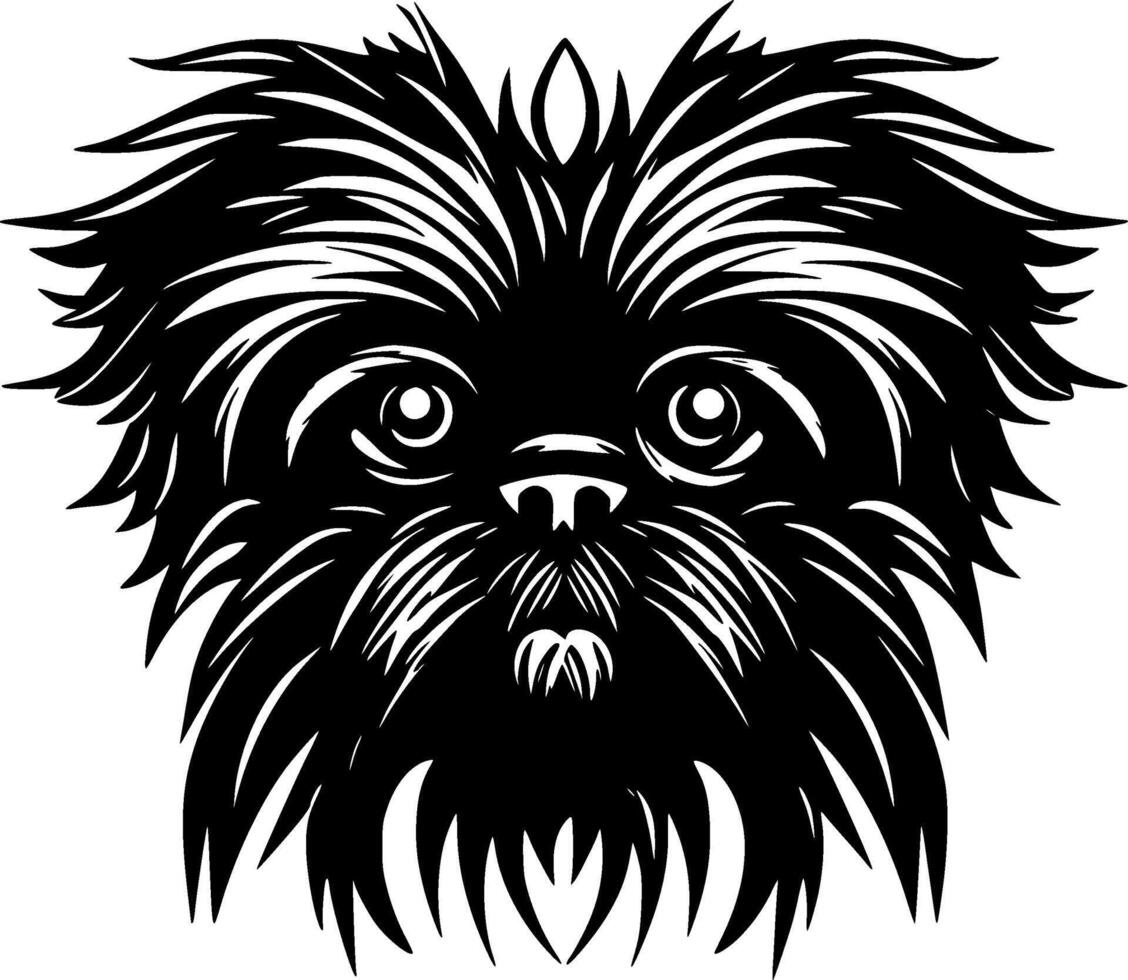 affenpinscher, minimalistische en gemakkelijk silhouet - illustratie vector