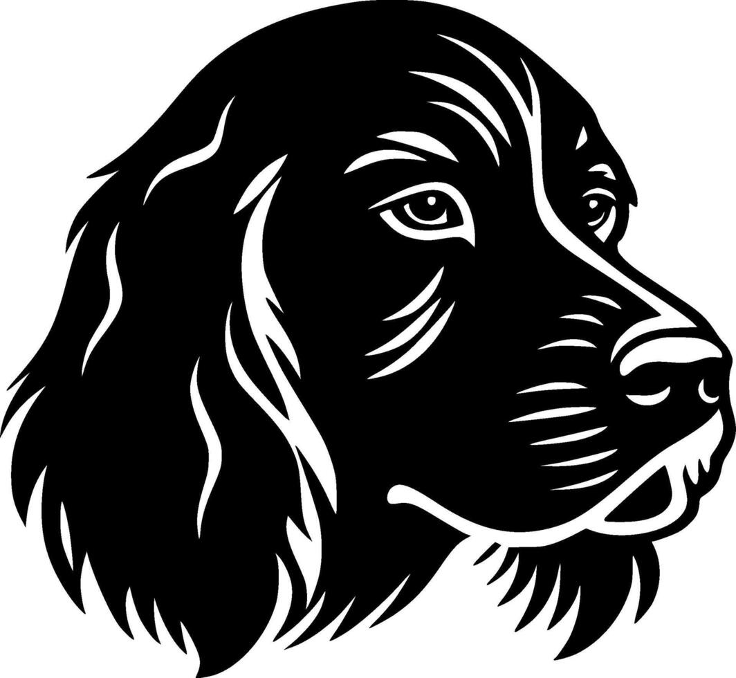 hond, zwart en wit illustratie vector