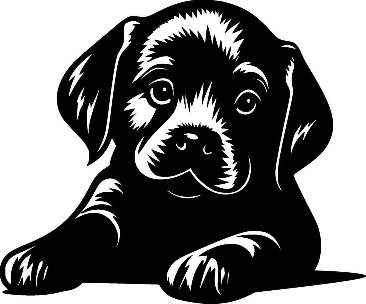 puppy - hoog kwaliteit logo - illustratie ideaal voor t-shirt grafisch vector