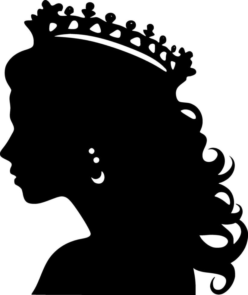 koningin - minimalistische en vlak logo - illustratie vector