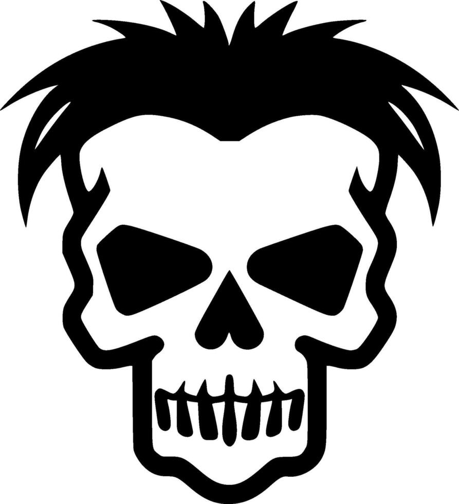 schedel - minimalistische en vlak logo - illustratie vector