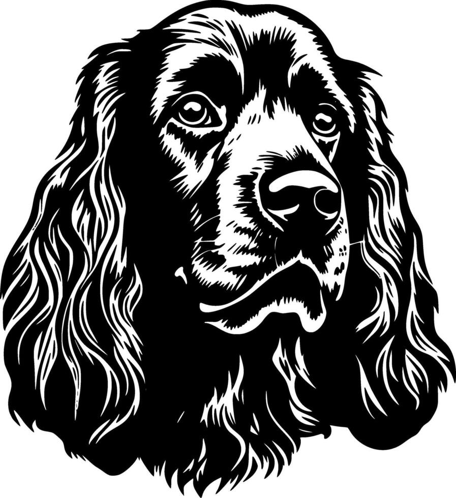 cocker spaniel - minimalistische en vlak logo - illustratie vector