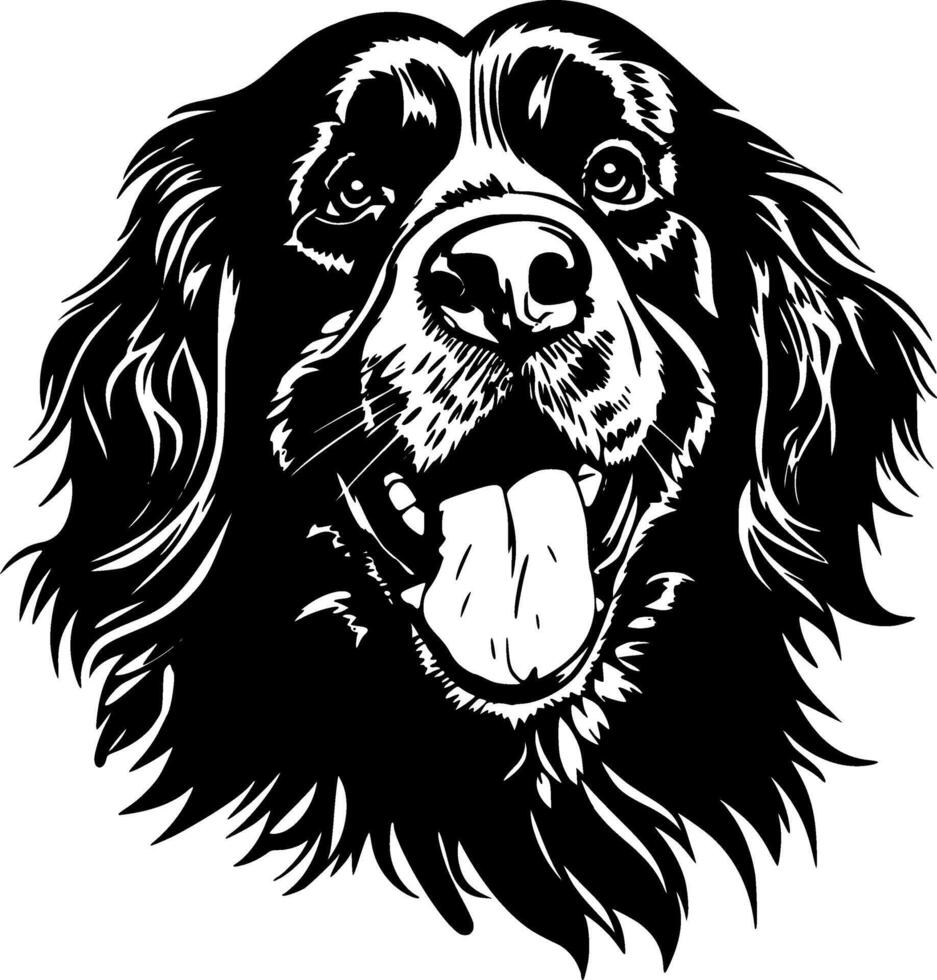 bernese berg hond, minimalistische en gemakkelijk silhouet - illustratie vector