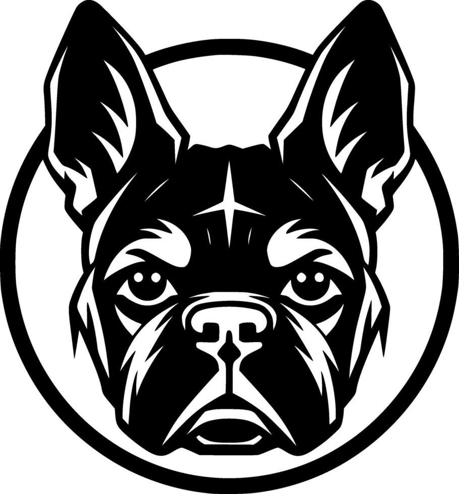 Frans bulldog - minimalistische en vlak logo - illustratie vector