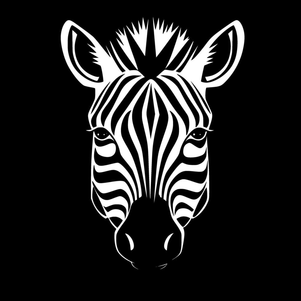 zebra - minimalistische en vlak logo - illustratie vector