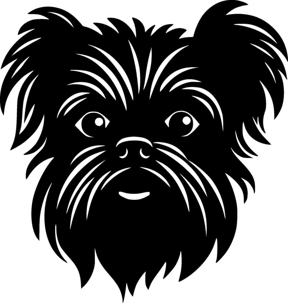 affenpinscher - minimalistische en vlak logo - illustratie vector