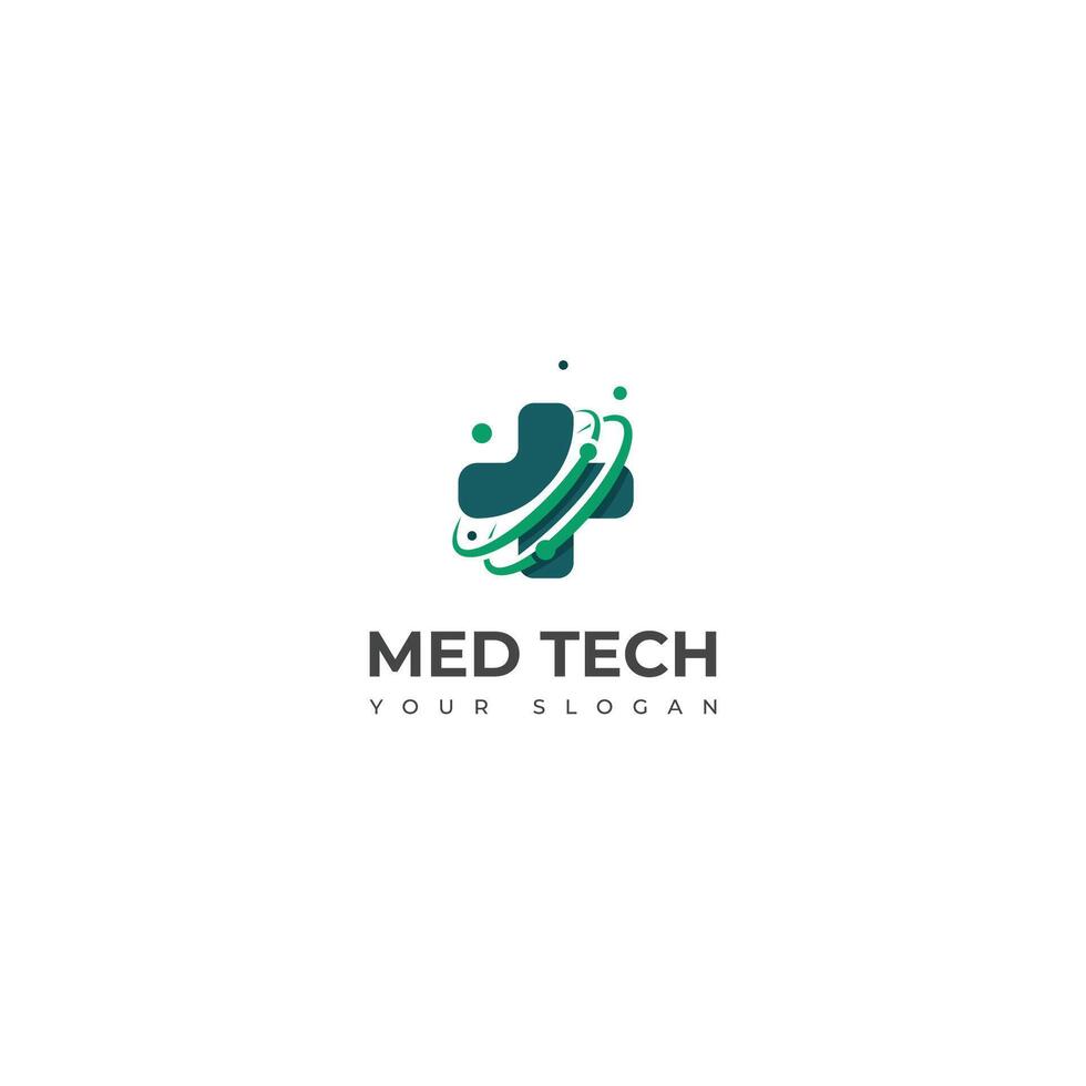 creatief med tech logo ontwerp sjabloon icoon. vector