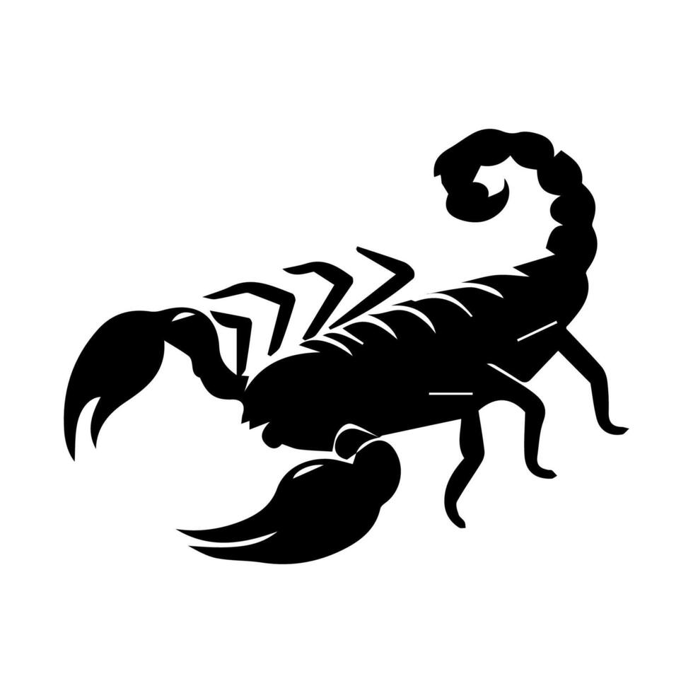 schorpioen of Schorpioen dier aanvallen geïsoleerd Aan een wit achtergrond. scorpius dierenriem symbool tatoeëren. zwart en wit hand- getrokken vector