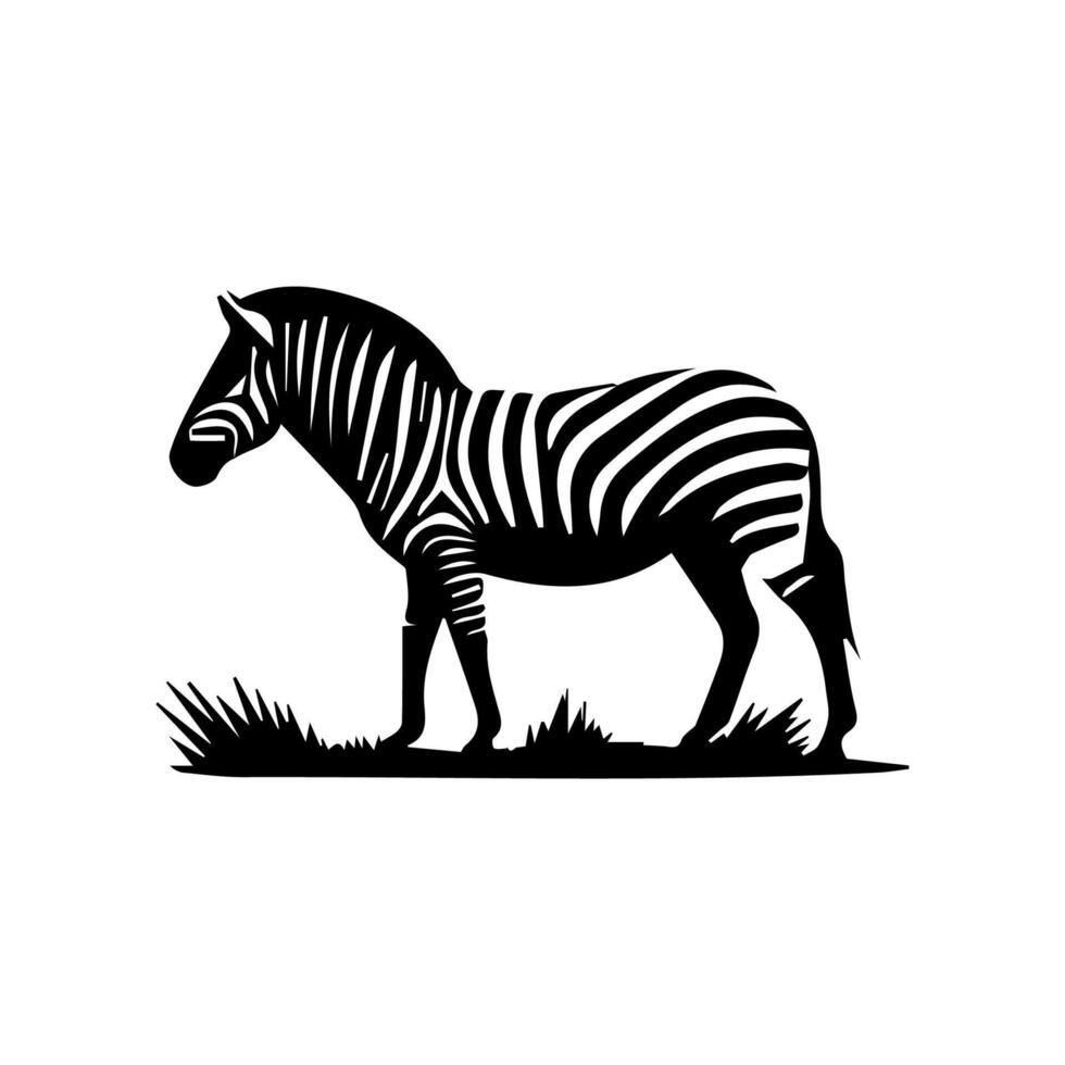 jumping gestreept Afrikaanse zebra, hand- getrokken vector