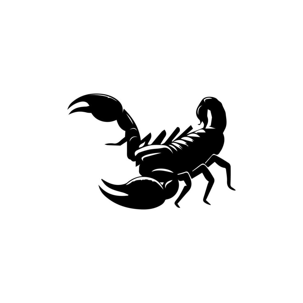 schorpioen of Schorpioen dier aanvallen geïsoleerd Aan een wit achtergrond. scorpius dierenriem symbool tatoeëren. zwart en wit hand- getrokken vector