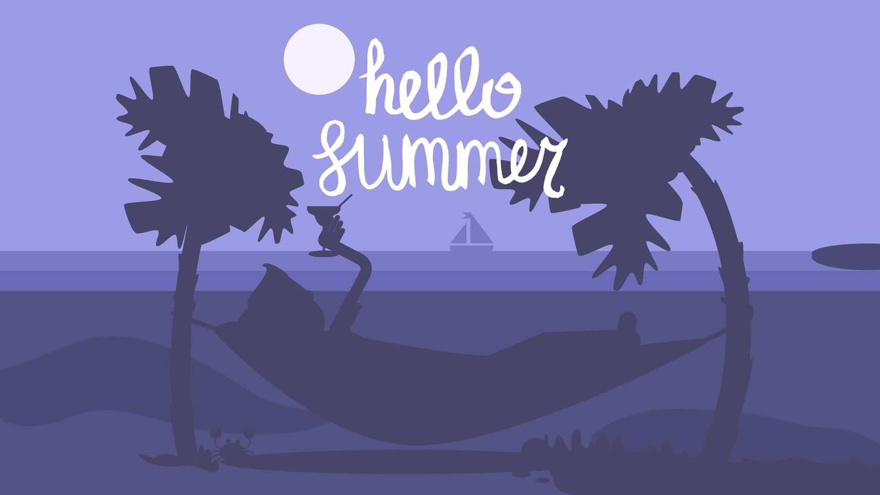 hallo zomer concept vector