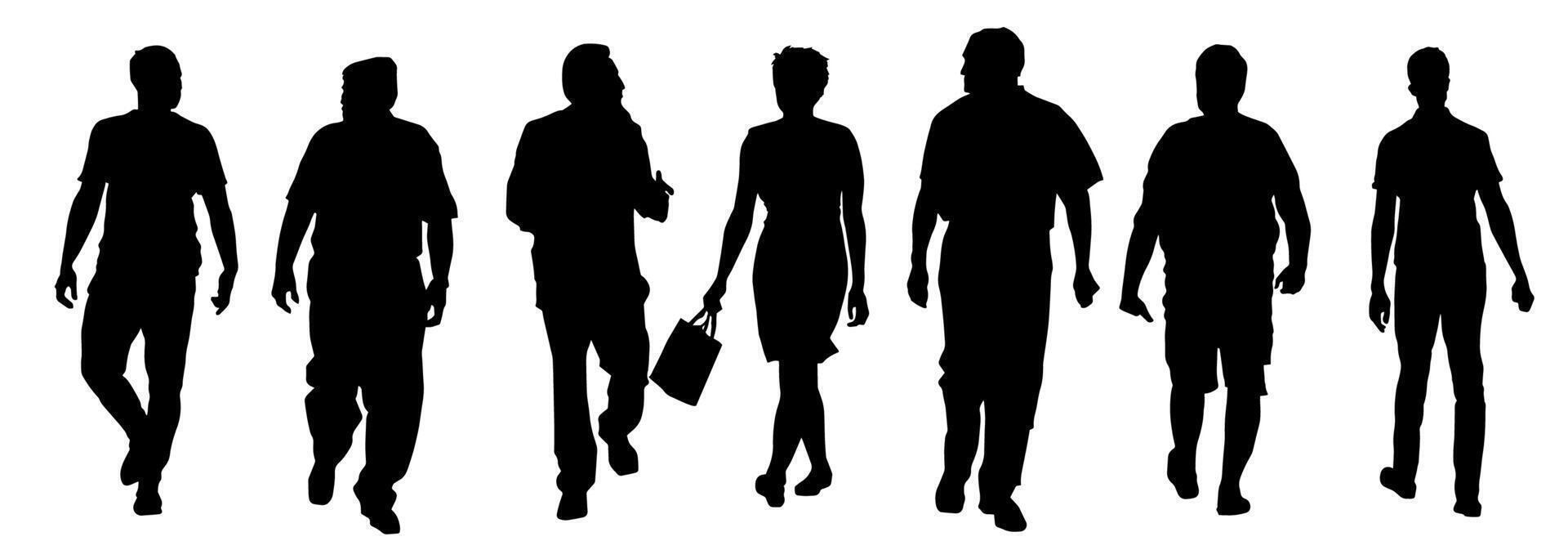 elegant Mens en vrouw in staand houding. menigte van mensen, Mens en vrouw. vector