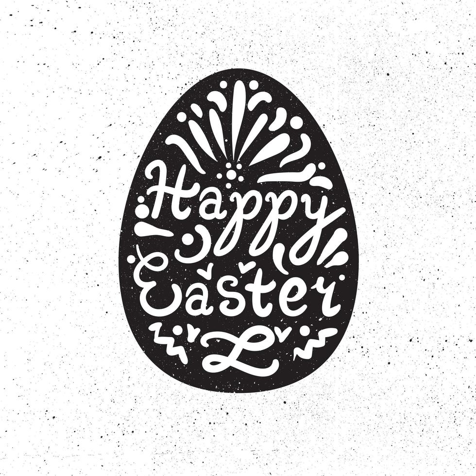 vintage happy easter belettering vector