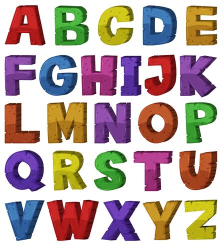 Lettertype ontwerp voor Engelse alfabetten vector